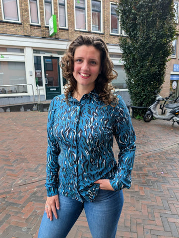 Blouse 17277 Petrol