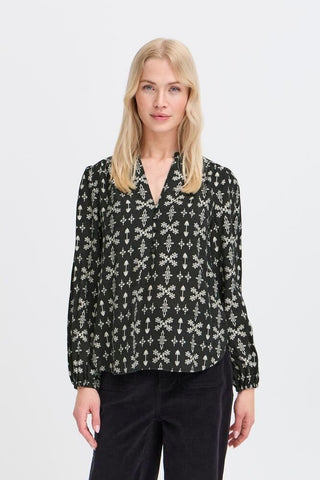 Blouse 17527 Zwart