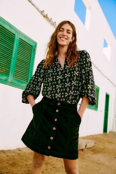 Blouse 17527 Zwart