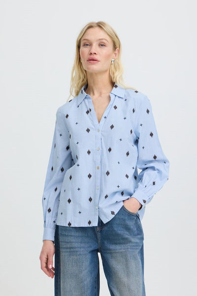 Blouse 18855 Blauw