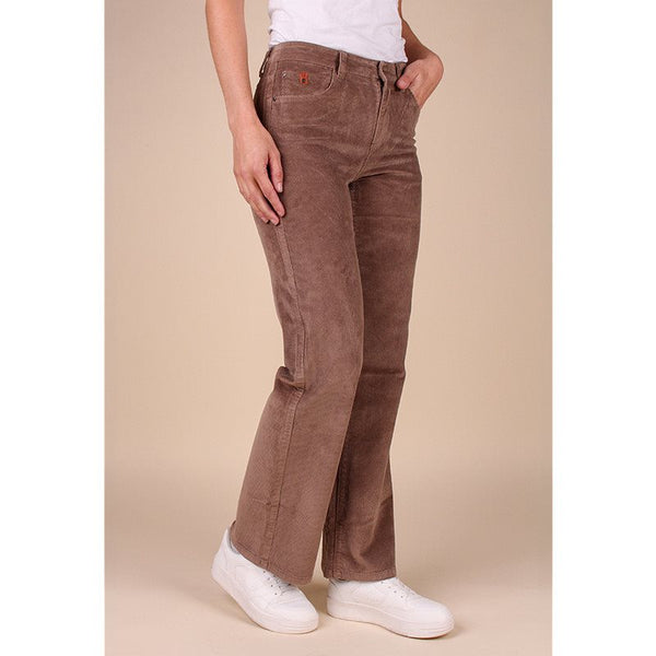 Broek corduroy L32 19166 Taupe