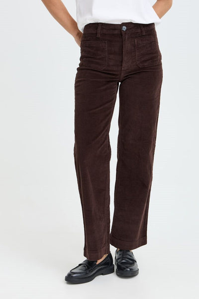 Broek rib 19254 Bruin