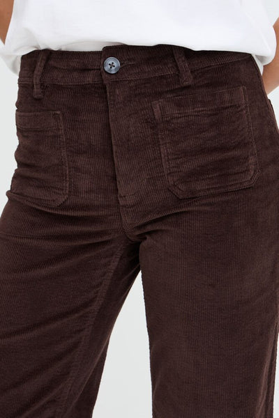 Broek rib 19254 Bruin