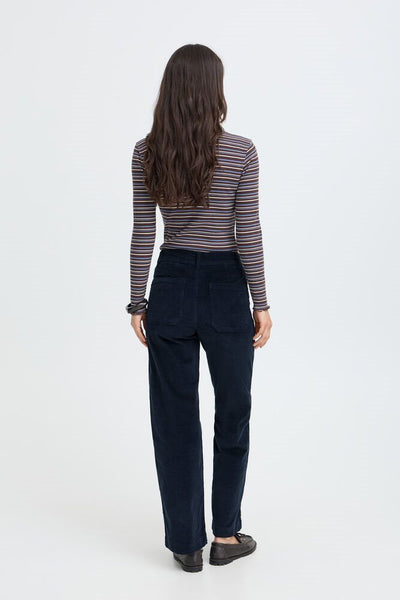 Broek rib 19255 Donkerblauw
