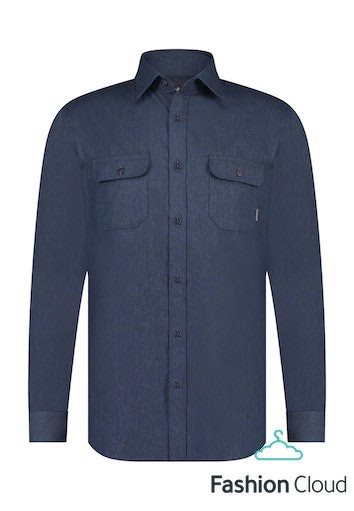 Flanel shirt 14132 Donkerblauw