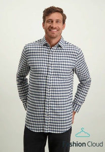 Flanel shirt 14141 Blauw