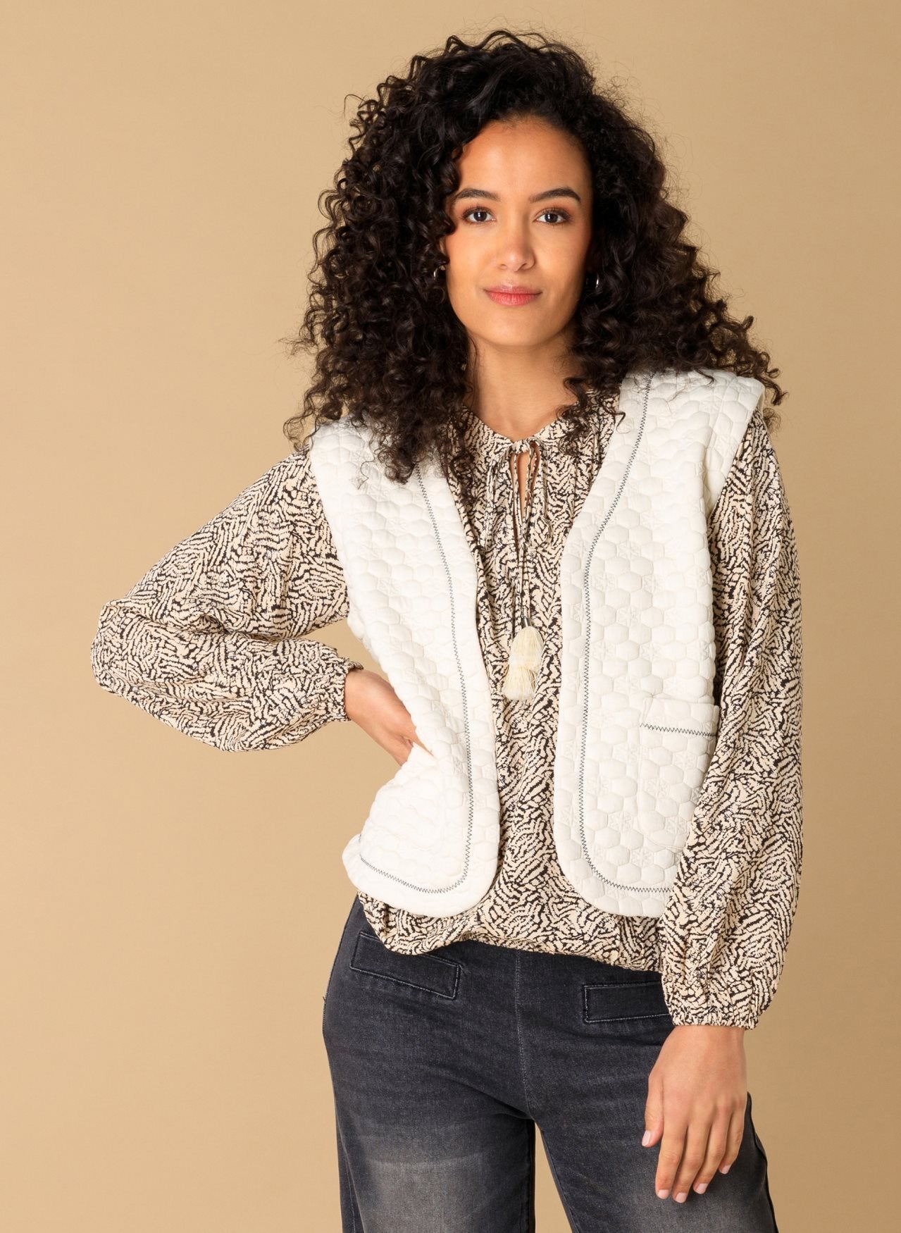 Gilet 16554 Ecru