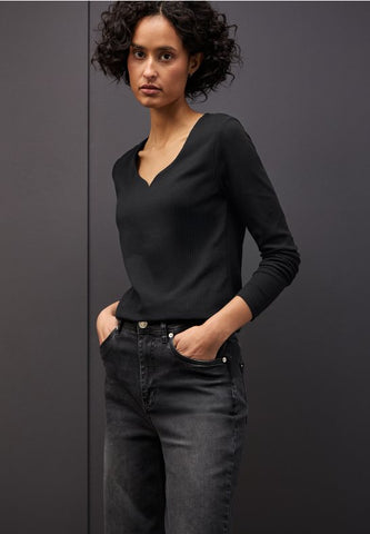 Shirt 17719 Zwart