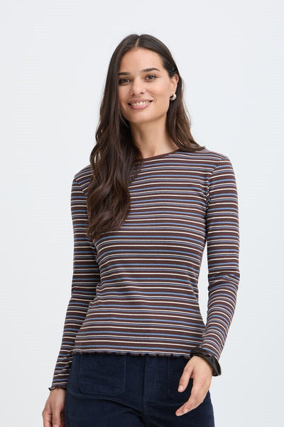 Shirt 19029 Blauw streep