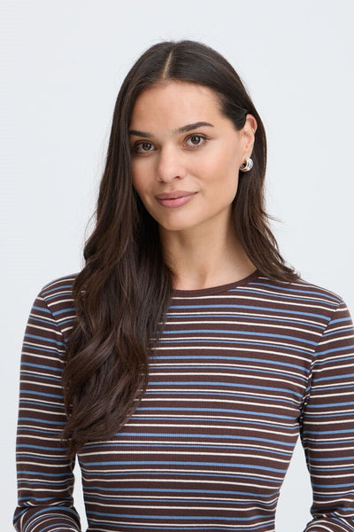 Shirt 19029 Blauw streep