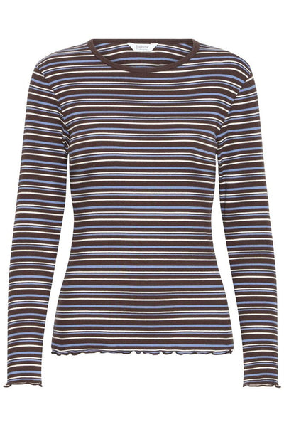 Shirt 19029 Blauw streep