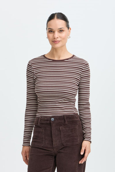 Shirt 19030 Bruin streep