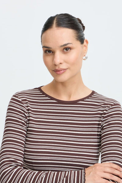 Shirt 19030 Bruin streep