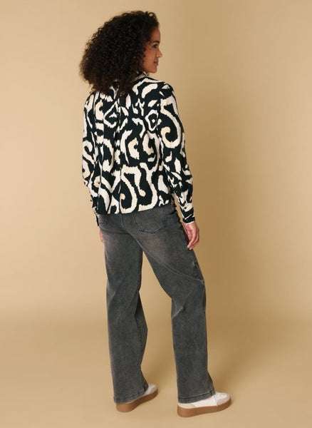 blouse 17425 Zwart